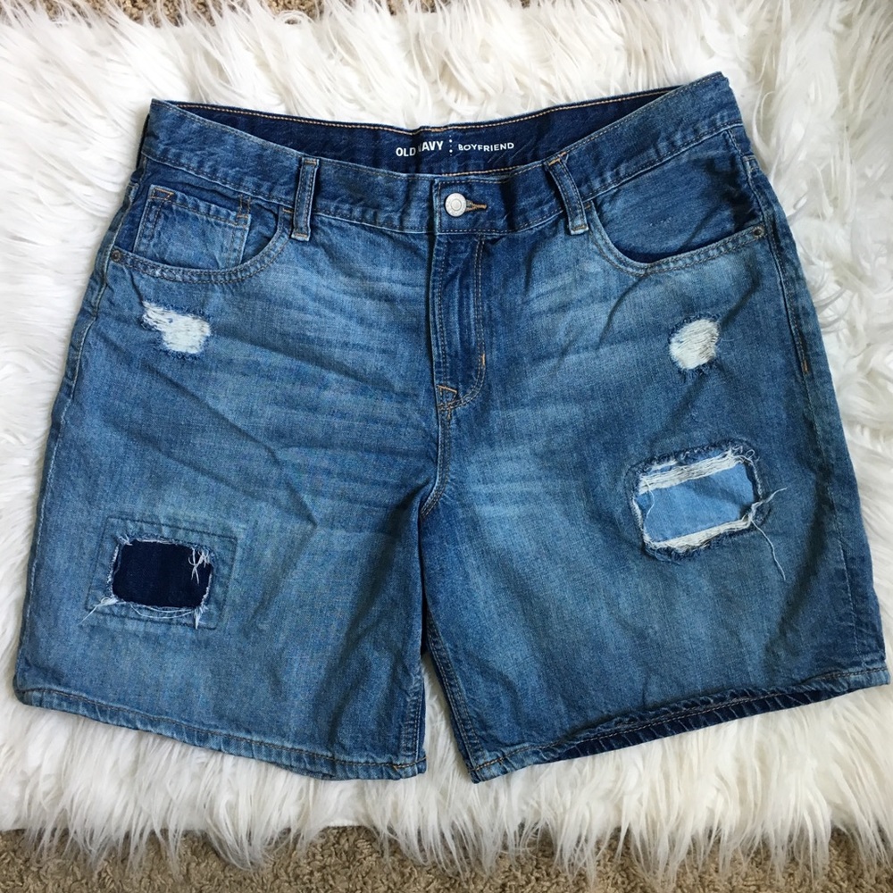 Old Navy Distressed Boyfriend Shorts Sz 12
